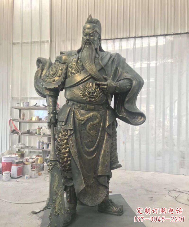 金华关公铜雕–传承古老的英雄气概