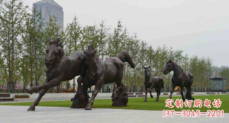 金华广场奔马动物铜雕