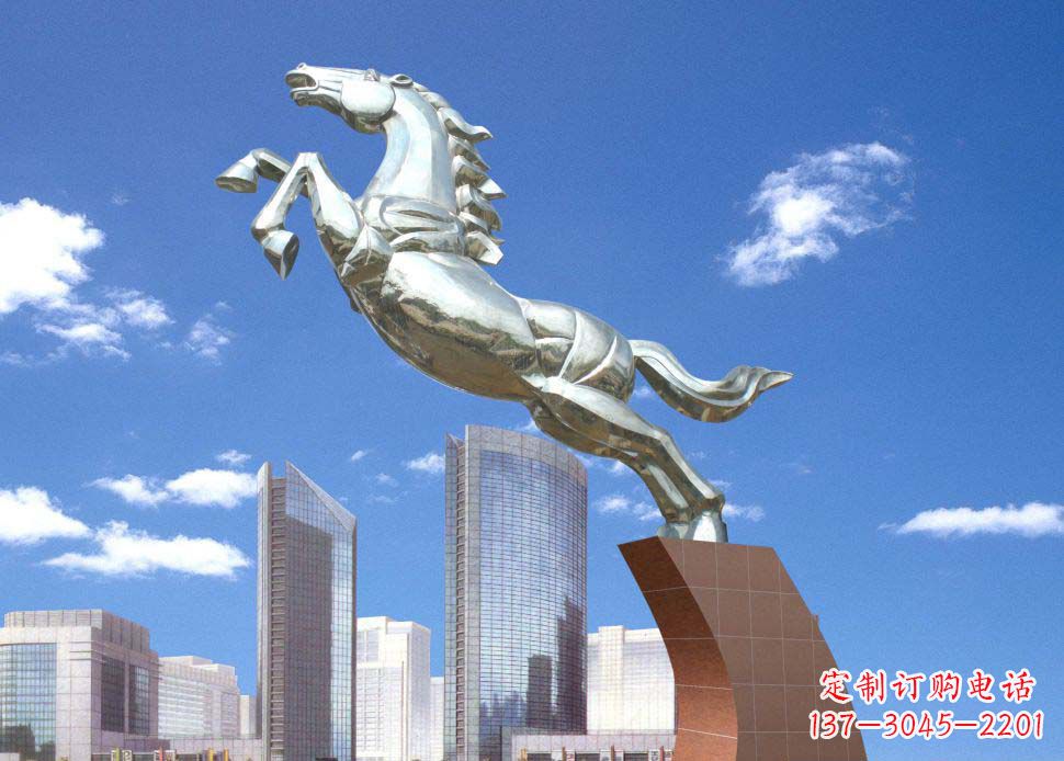 金华广场奔马不锈钢雕塑