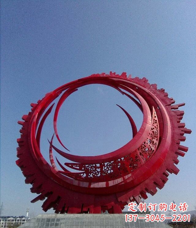 金华广场不锈钢齿轮圆盘雕塑