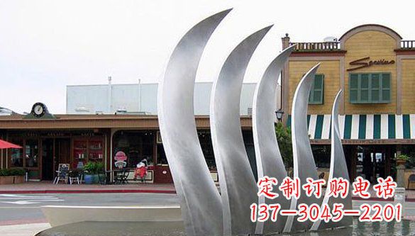 金华广场不锈钢翅膀雕塑