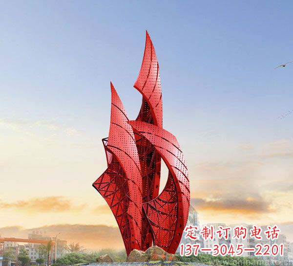 金华不锈钢抽象船帆雕塑