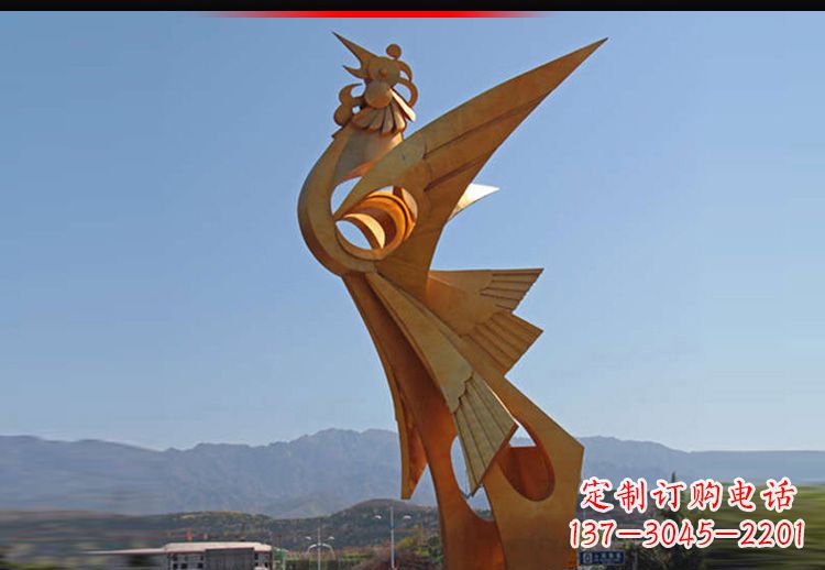 金华中领雕塑凤凰抽象雕塑11英寸