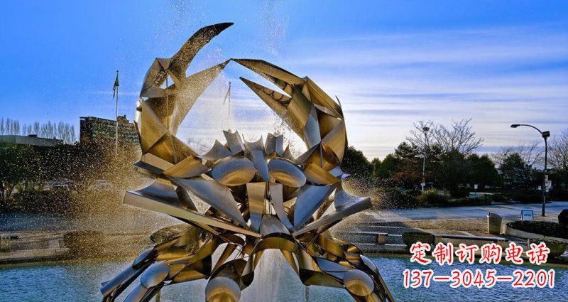 金华优美雅致的不锈钢螃蟹抽象雕塑