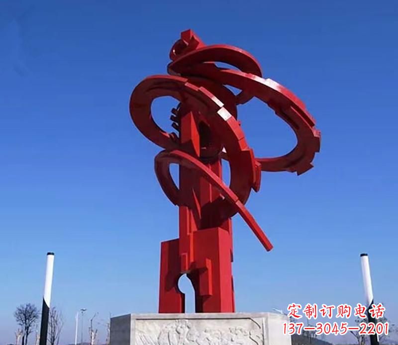 金华飘带不锈钢抽象雕塑