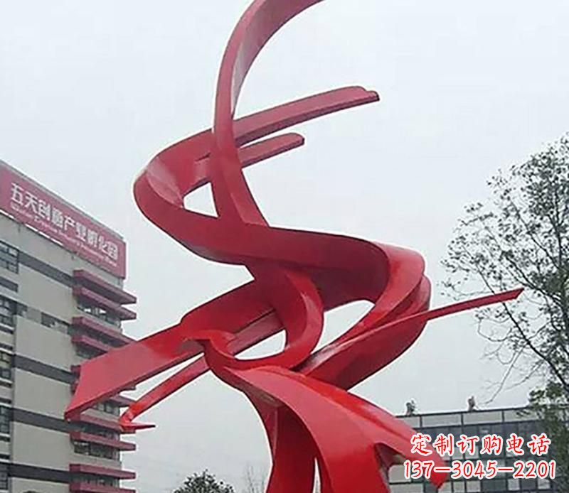 金华不锈钢抽象飘带雕塑