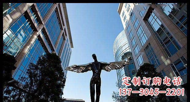 金华广场不锈钢抽象天使雕塑