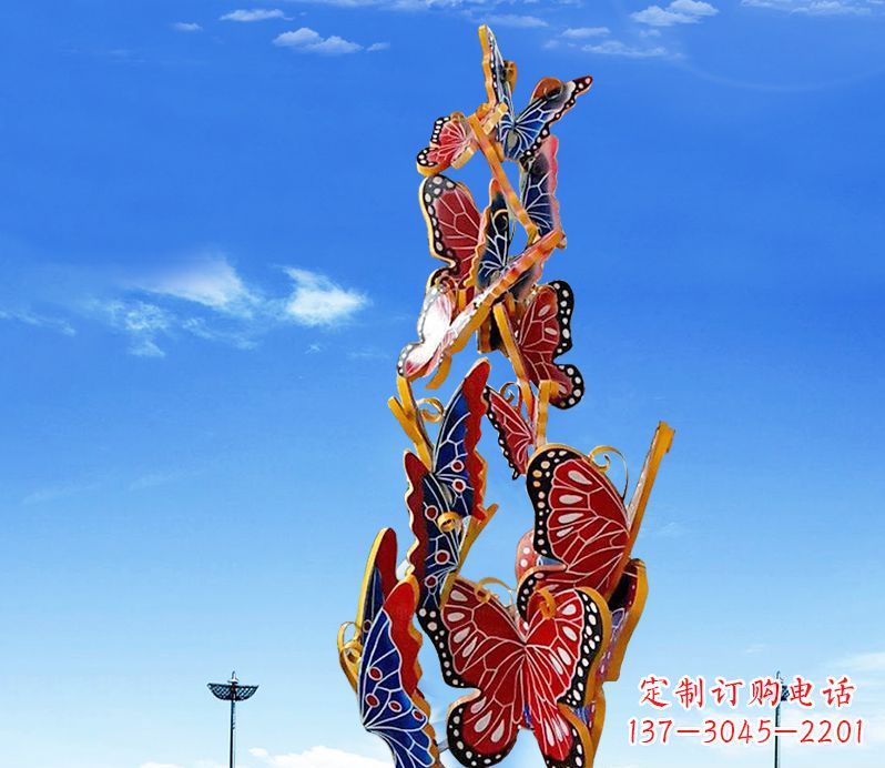 金华浪漫的不锈钢大型蝴蝶雕塑