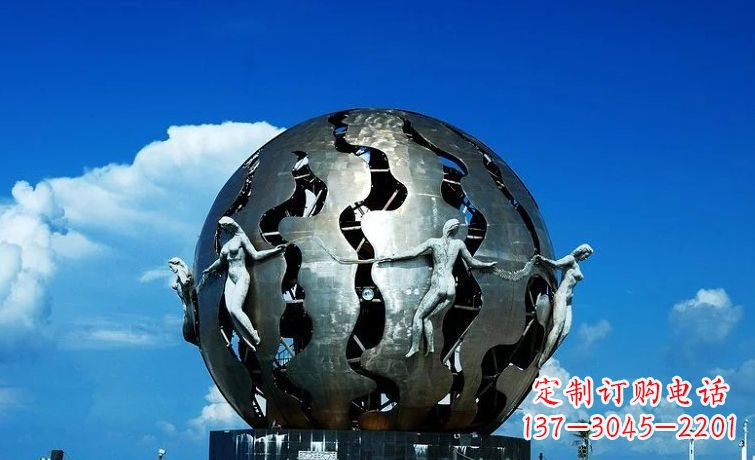 金华中领雕塑:不锈钢地球雕塑