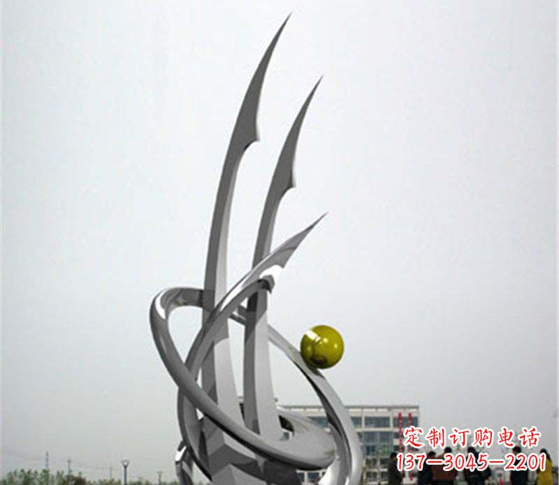 金华广场不锈钢帆船抽象雕塑