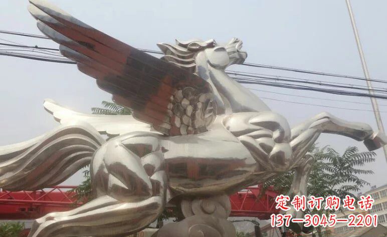金华流畅优美的不锈钢飞马雕塑