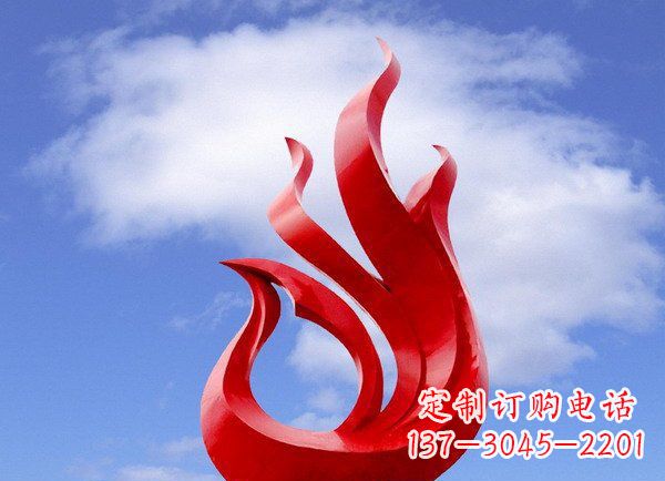 金华广场不锈钢凤凰雕塑 (2)