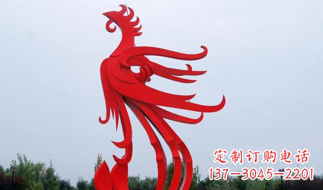 金华中领雕塑制作的精美不锈钢凤凰雕塑