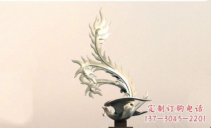 金华精致的不锈钢凤凰雕塑