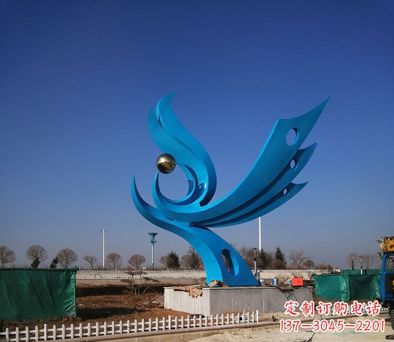 金华广场不锈钢凤凰雕塑