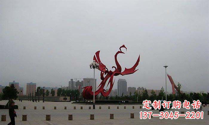 金华广场不锈钢凤凰展翅雕塑