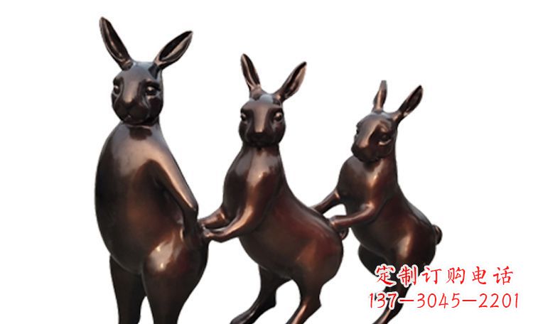 金华天马行空的不锈钢光面兔子雕塑