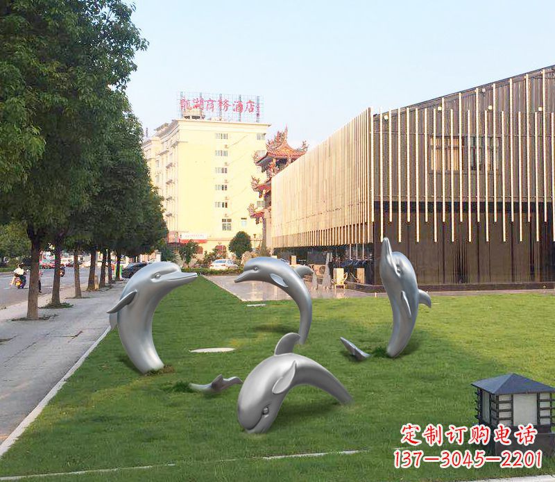 金华艺术雕塑“海豚”摆件
