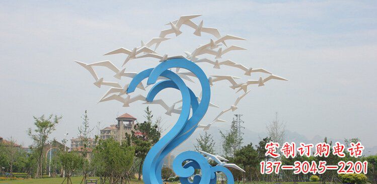 金华广场不锈钢和平鸽子雕塑