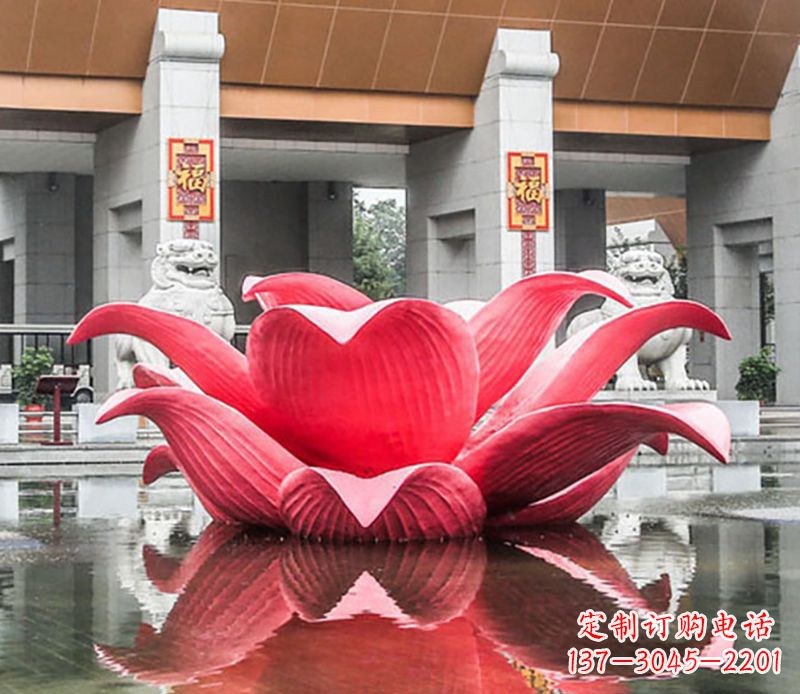金华完美满足你的不锈钢荷花雕塑