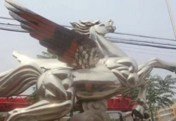 金华流畅优美的不锈钢飞马雕塑