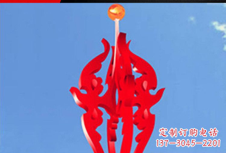 金华中领雕塑:唯美飘拂的不锈钢火苗雕塑