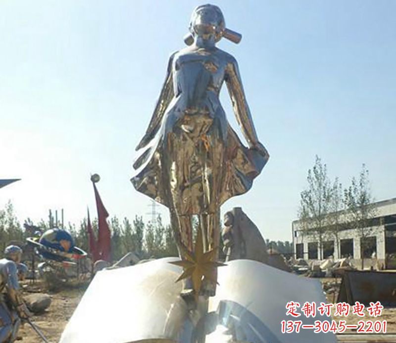 金华艺术精灵,不锈钢美女雕塑