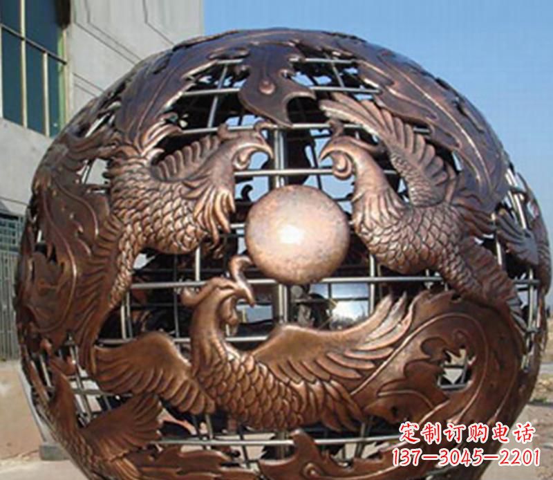 金华中领雕塑定制经典龙凤雕塑;