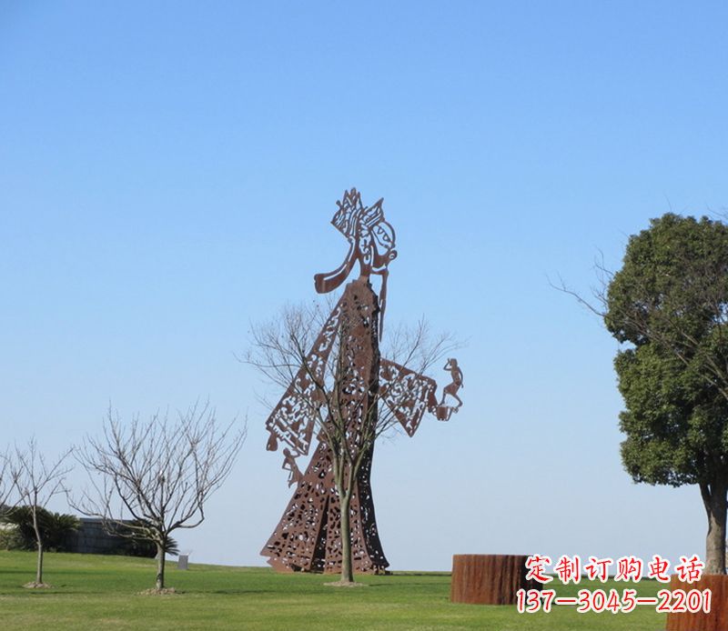 金华全新不锈钢艺术皮影戏雕塑