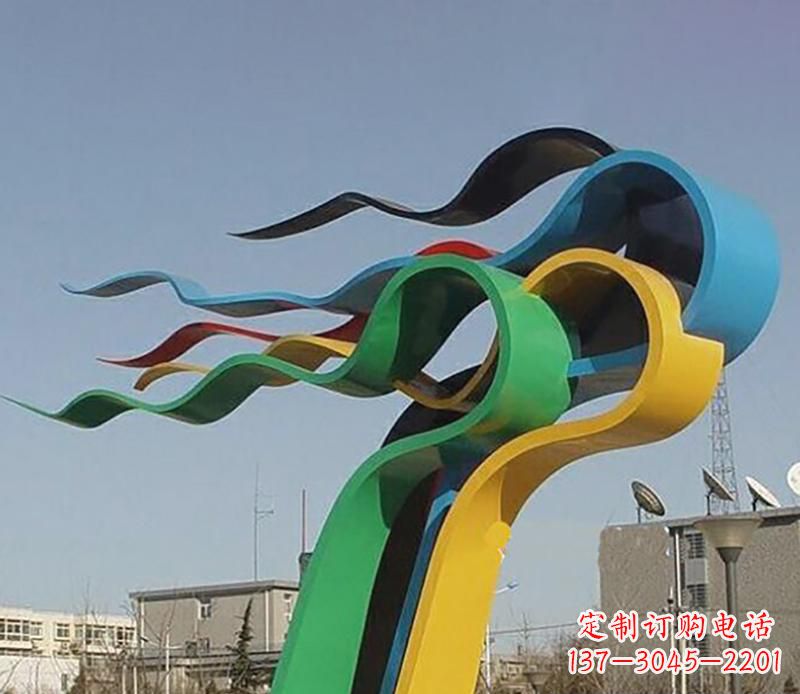 金华现代时尚飘带景观雕塑