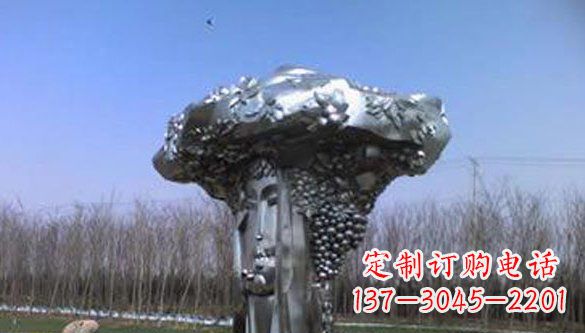 金华广场不锈钢葡萄抽象雕塑