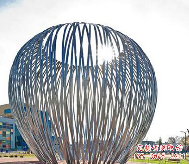 金华中领雕塑|铸就不锈钢树叶风雕塑