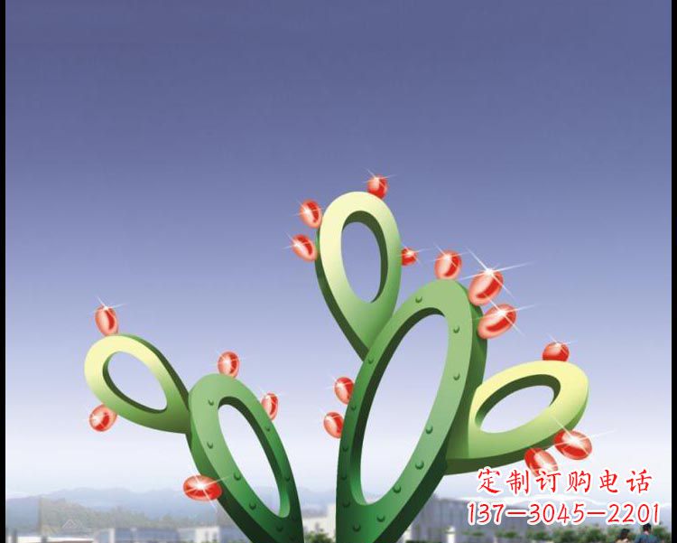 金华广场不锈钢仙人掌景观雕塑