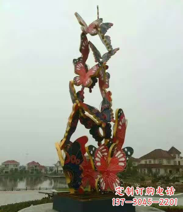 金华中领雕塑:精美不锈钢蝴蝶雕塑