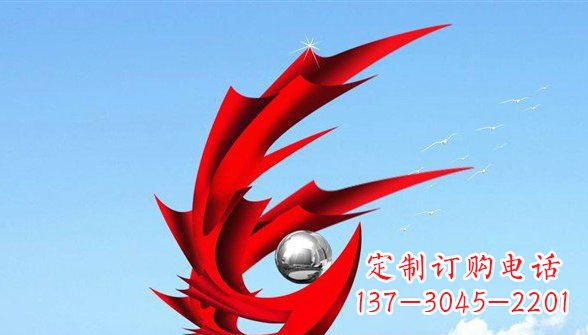 金华传统凤凰不锈钢雕塑,带来中国传统文化的神秘气息