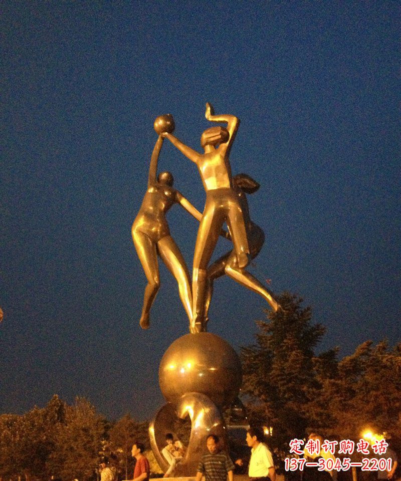 金华艺术化尽展,欣赏活力女孩景观铜雕