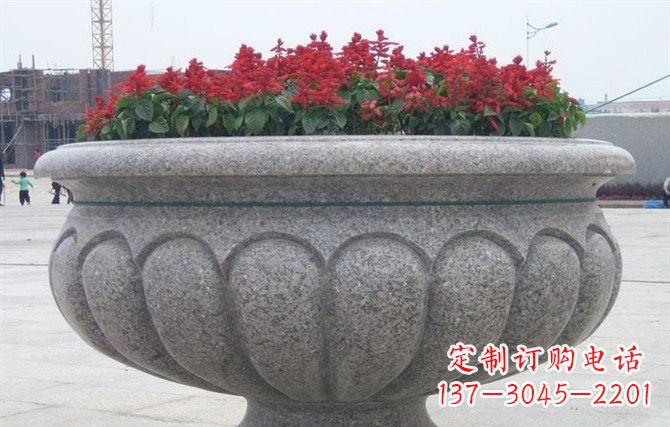 金华广场大理石花盆雕塑