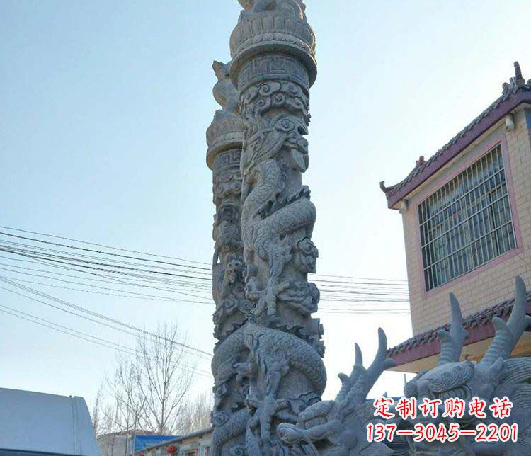 金华广场大理石盘龙柱景观石雕