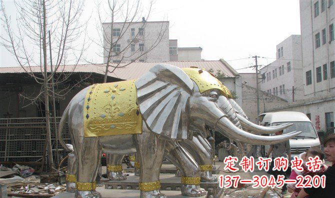 金华广场大象不锈钢雕塑