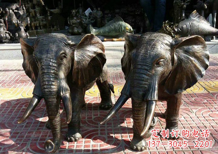 金华中领雕塑出品:专业定制铜大象雕塑