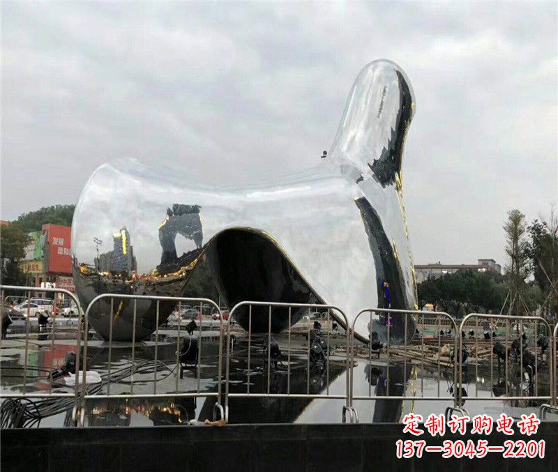 金华广场大型抽象和平不锈钢鸽子景观雕塑