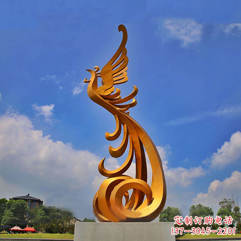 金华精美凤凰不锈钢雕塑