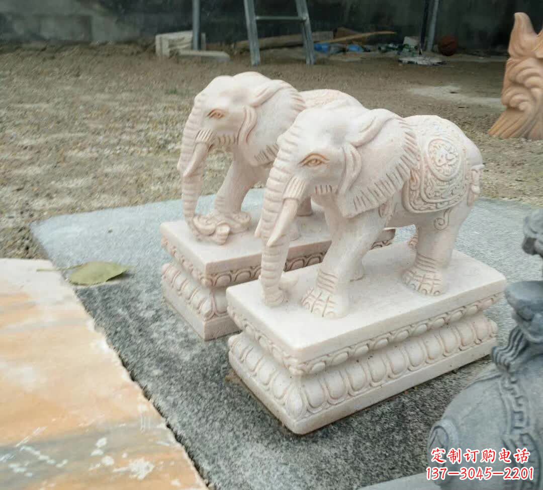 金华汇聚大象精神的石雕大象