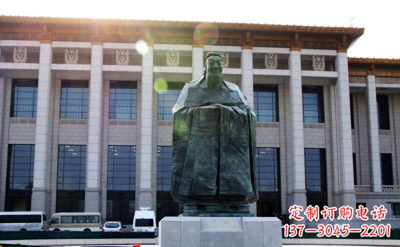 金华传承中国传统文化的孔子雕塑