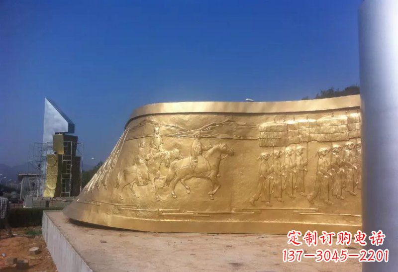 金华广场锻铜书卷雕塑