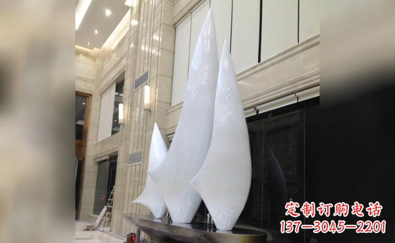 金华广场帆船不锈钢雕塑