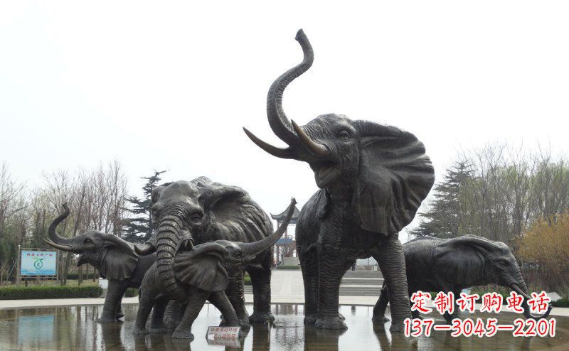 金华大象玻璃钢雕塑,艺术定制精品