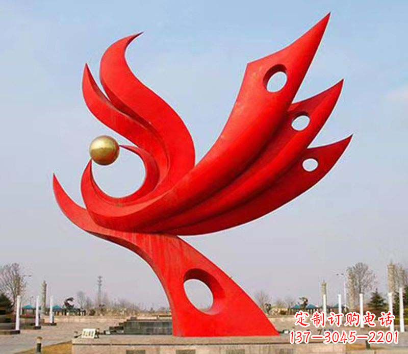 金华中领雕塑——高质量的凤凰不锈钢雕塑