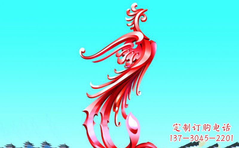 金华精美的凤凰不锈钢塑料雕塑