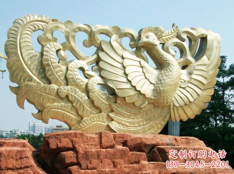 金华欣赏瑰丽的凤凰铜雕